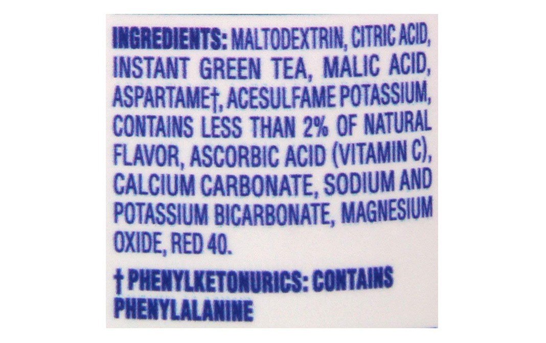 Crystal Light Raspberry Green Tea (Made With Green Tea)   Plastic Container  53 grams